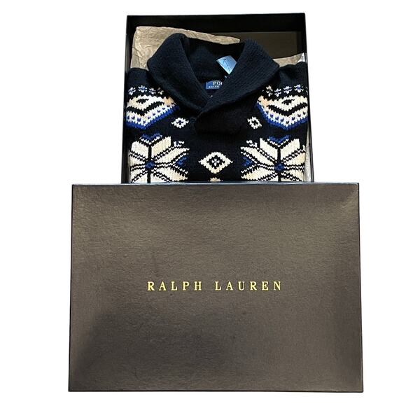 Ralph Lauren Mens Sweater XL Designer Luxury Ski Nordic Chunky Holiday Gift - Picture 3 of 8